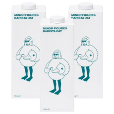 MINOR FIGURES 小人物 燕麥奶 咖啡師精選, 不黏稠, 非糊狀, 植物奶口感濃郁, 1L, 3瓶