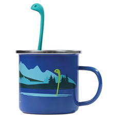 OTOTO 尼斯寶寶 沖泡琺瑯杯組 茶葉過濾器和杯子, 藍色, 1組