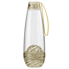 guzzini 隨行濾孔式水瓶 750ml PCTA 安心塑料 (BPA Free) 耐衝擊, 亞麻金, 1個