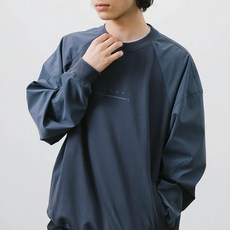 BOHRHOO 針梭 Sweat 拼接 尼龍 口袋 分割 大學Tee 長袖