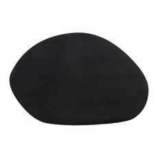 kela Stone 鵝卵型皮革餐墊, 45 x 30cm, 霧黑色, 1個