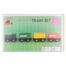 Ed.Inter 木質交通車 磁吸火車玩具套裝 適合2歲以上兒童, 多色, 1盒