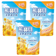 Snuggle 熊寶貝 柔軟護衣精補充包, 有效去除異味，保持衣物亮彩有型，持久清新，柔軟衣物纖維，防止衣物皺摺, 1.84L, 3包
