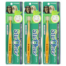 VIVATEC Sig One 360度寵物牙刷, 小型犬用, 黃色, 3支