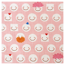 Shueshueroom 棉質布料, 110*180cm, 粉色笑臉款, 1件