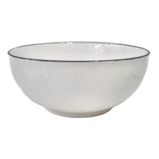 新食器 丸線7吋湯碗 陶瓷耐熱, 白色, 1個