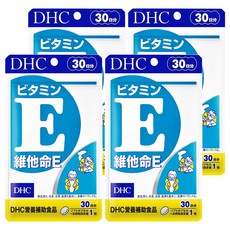 DHC 維他命E 100%植物萃取 增進肌膚與血球的健康, 30顆, 340mg, 4包