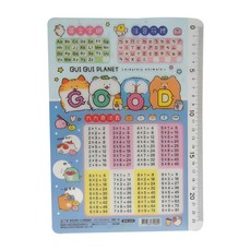 JOY STAR 胖胖星球 可愛學習墊板 4片裝, 16K, 藍色