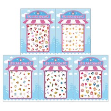 i'm pinky 兒童用指甲裝飾貼紙 Set 5入, 可改善小朋友咬指甲的習慣, 30種多樣的主題可提升創意, 通過韓國KC認證，僅含有溫和成分, BN5-01, 1組