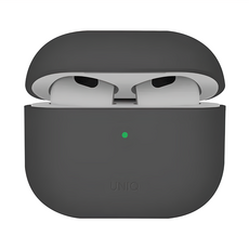 UNIQ Lino素色簡約液態矽膠藍牙耳機保護套 AirPods4, 灰色, 1個