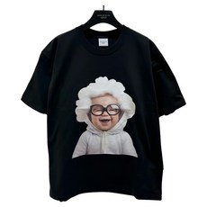 acme de la vie baby face美式復古短袖t恤(戴頭紗捲髮寶寶), 1入, S 號, Black