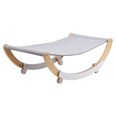MIAOFAIRY 喵仙兒 多功能搖床, 原木色 + 灰色, 1個