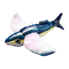電動貓薄荷玩具-藍飛魚，約111g，約30*27*8CM, 1個, RTW020124700183