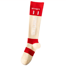 PORA BELLA 女款 彩色拼接 運動壓力襪, 白色, 22~26cm