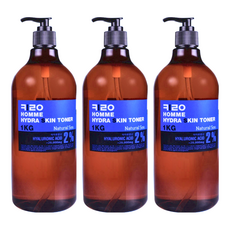 KIROCOS 男士專用保濕化妝水, 1KG, 含透明質酸 2%, 3瓶