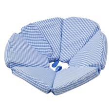 Mon bebe 夢貝貝 格子輕量海綿頭套, 海綿內裡柔軟舒適，面料柔軟透氣，一年四季適用, S, 粉藍色, 1個