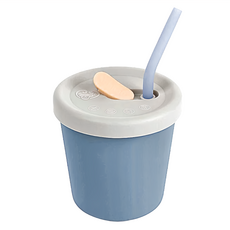 haakaa 矽膠水杯吸管組 150ML, 藍色, 1組