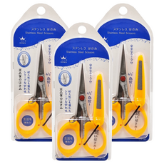 KRONEN 伸縮帶釣魚剪刀 ABS樹脂 420不鏽鋼材質 全長115mm 刀長35mm 防滑鉗齒, M1116, 3支