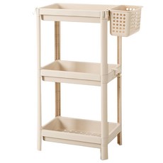 好物良品 耐重耐壓超厚結構多層置物收納架 鏤空設計 通風瀝水, 杏色, 1個