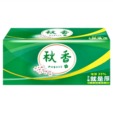 August 秋香 抽取式衛生紙 增厚25%, 12包, 6袋