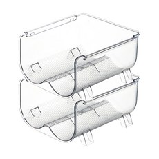 bebehome 透明雙格杯架, 透明色, 2個