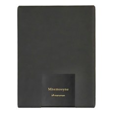 maruman Mnemosyne PU皮方格筆記本 A7 5mm方格 65張, 黑色, 1本