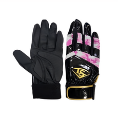 LOUISVILLE Slugger LS 加厚止滑 打擊手套 LE14310WCMSC, 迷彩紅, 1雙