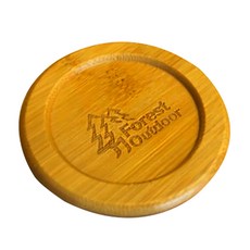 Forest Outdoor 楠竹實木杯蓋 (4入套杯適用) 能有效防止灰塵落入 保持飲品衛生, 1入, 木色, 外徑約8.5cm內圈約7.5cm