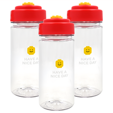 OXFORD 積木造型水壺 350ml, 紅色, 3個