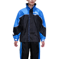 Moto cap 鈦鴻 M203 加強安全反光運動風雨衣, 藍色