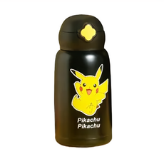 BEDDYBEAR 杯具熊 四葉草 兒童保溫壺, 經典皮卡丘 黑色, 630ml, 1個