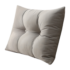 好物良品 單人 日式簡約床頭腰背靠枕, 淺灰銀