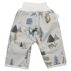 OhBabyLying 兒童款寶寶高腰防水隔尿褲, L, 冰雪樂園