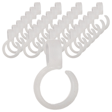 雙手萬能 防風扣環 曬衣桿專用，一組10入, 白色, 30個