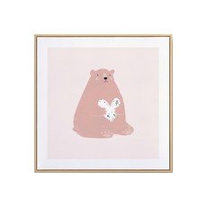 Boluo 菠蘿選畫所 掛畫 熊大心, 40 x 40cm, 木色