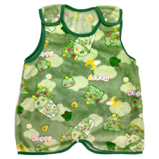 愛北鼻 兒童背心式防踢被 月亮恐龍 80cm 綠色, 80碼