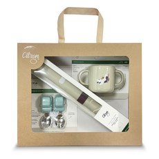 Citron 小檸檬 幼兒餐具禮盒, 1套, 幼兒餐具兩件組 + 迷你矽膠杯 + 矽膠餐墊, 交通工具