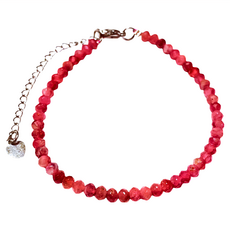 增進愛情人際紅碧璽手鍊 16cm, 紅色