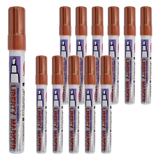 LIBERTY 利百代 900B 嘜克筆, 斜方尖, 8色入, 橙色, 12支