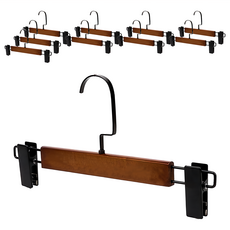 實木鍍鉻衣褲架 BD010019 31cm, 實木色, 10個