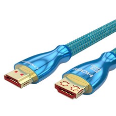 CHOseal 秋葉原 HDMI2.0專利 4K高畫質3D影音編織傳輸線 3M, 藍色, 1條