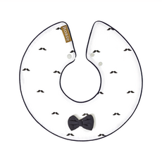 Roaze 柔仕 典雅系列 日系圍兜, 360度皆可使用, 吸附面積大, 避免口水疹, 細緻面料, 小鬍子, 1件