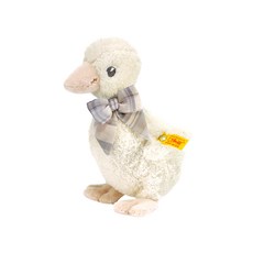 Steiff 德國金耳釦泰迪熊 嬰幼兒玩偶, 18cm, little baby Daggi duck cream, 1個