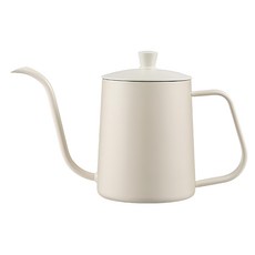 LifeShopping 不鏽鋼手沖咖啡壺 350ml 磨砂白, 1個