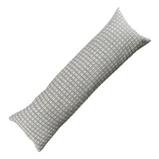 J&N 幾何尼克長抱枕 填充棉 外套可拆洗, 40 x 120cm, 米白色