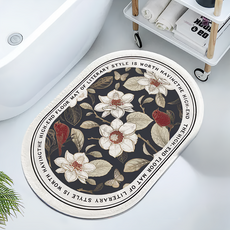 升級版防霉可水沖軟式珪藻土地墊 吸水速乾防滑 柔軟輕薄, 復古17