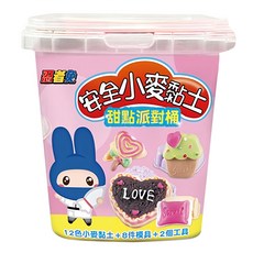 幼福 忍者兔安全小麥黏土 甜點派對桶 7095-36, 顏色隨機, 1桶