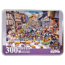 TAIWANG 台旺文創 台北奇機拼圖 300片 完成尺寸260x380mm 8歲以上, Multicolor, 1盒