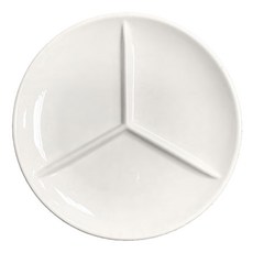 瓷器圓置筆型調色碟 3格, 1個