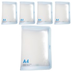 ECO Chungwoon 拉鍊式文件收納夾, 透明, 5個